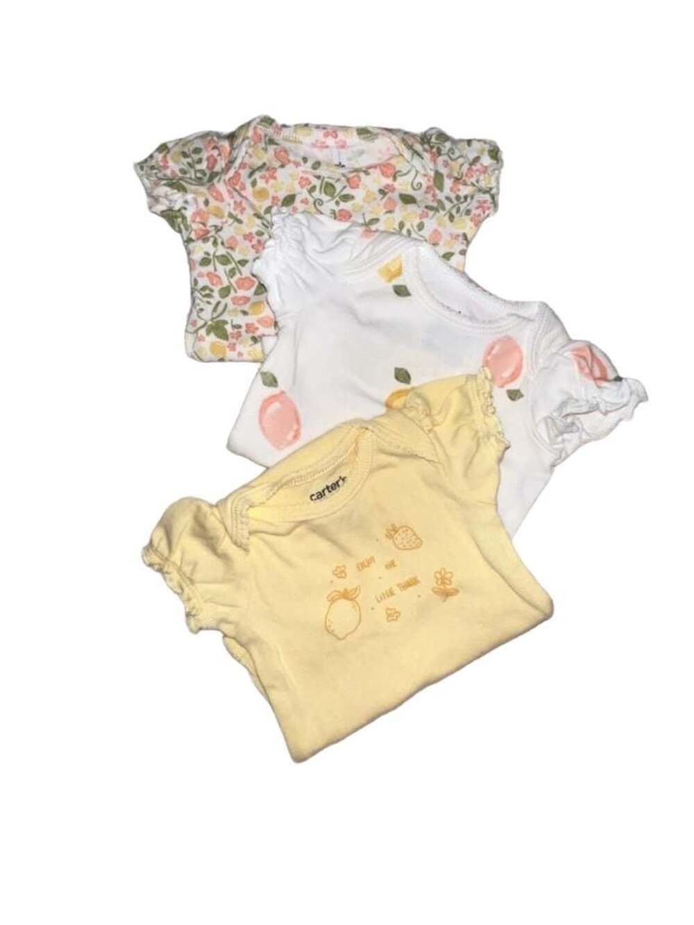 Baby Bodysuits Lot of 3 Newborn Size 0M